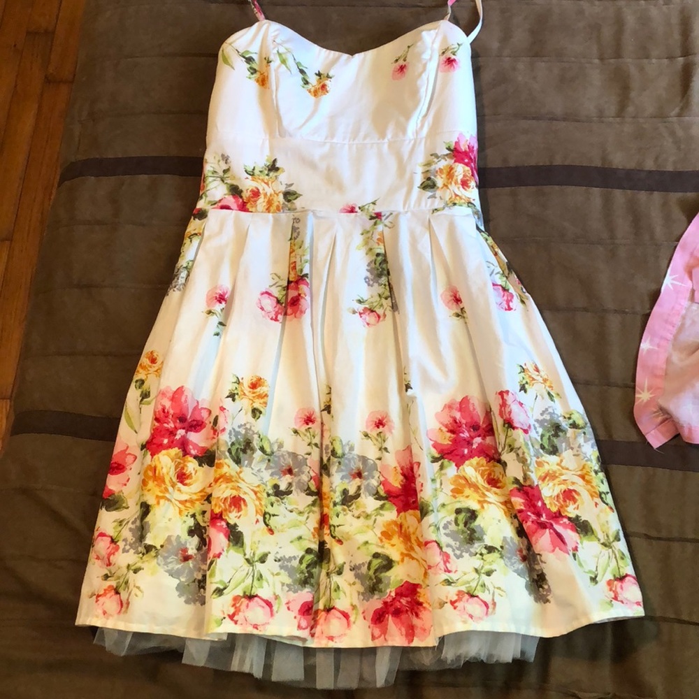 White floral dress